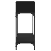 vidaXL fekete fa tálalóasztal 100x30,5x75 cm 4