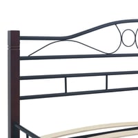 vidaXL fekete fém ágykeret 120x200 cm modern design 8