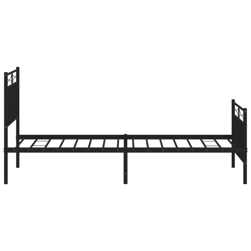 vidaXL fekete fém ágykeret 90x200 cm fej- és lábtámlával
