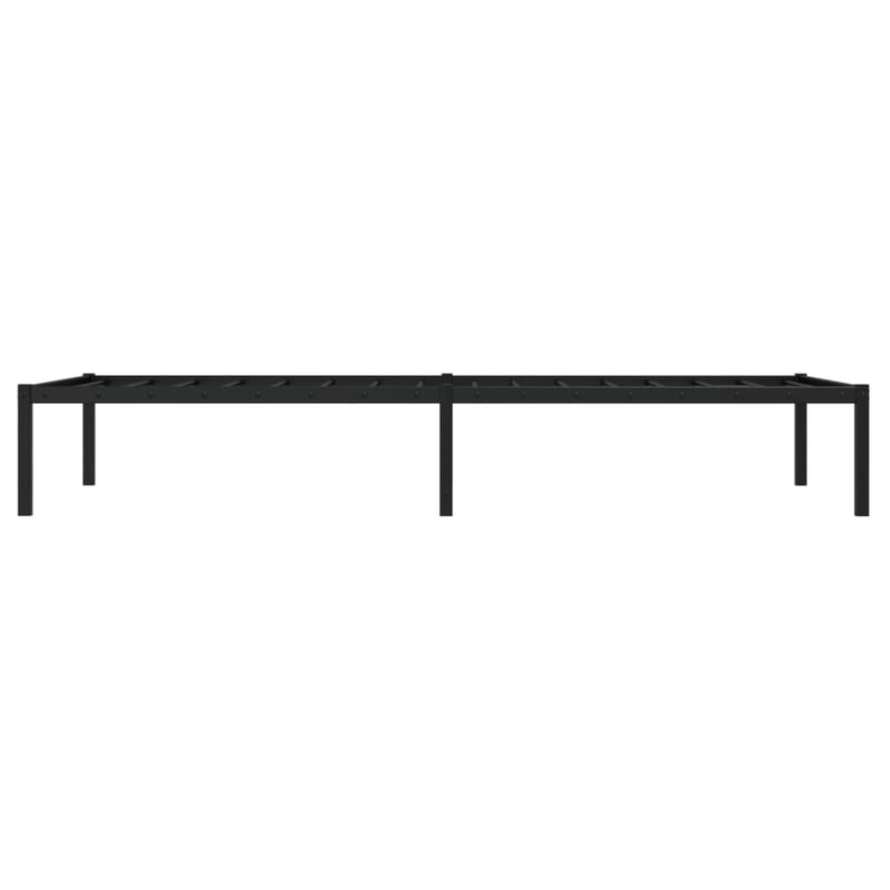 vidaXL fekete fém ágykeret 90x200 cm modern design