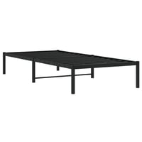 vidaXL fekete fém ágykeret 90x200 cm modern design 7
