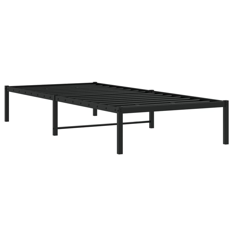vidaXL fekete fém ágykeret 90x200 cm modern design