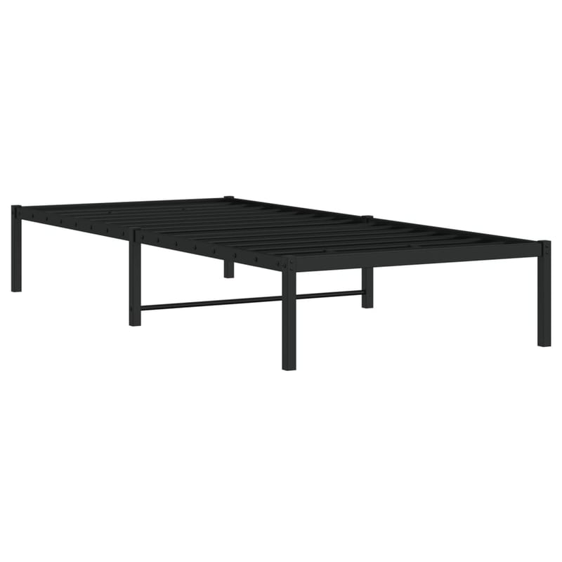 vidaXL fekete fém ágykeret 90x200 cm modern design