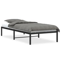 vidaXL fekete fém ágykeret 90x200 cm modern design 1