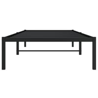vidaXL fekete fém ágykeret 90x200 cm modern design 5