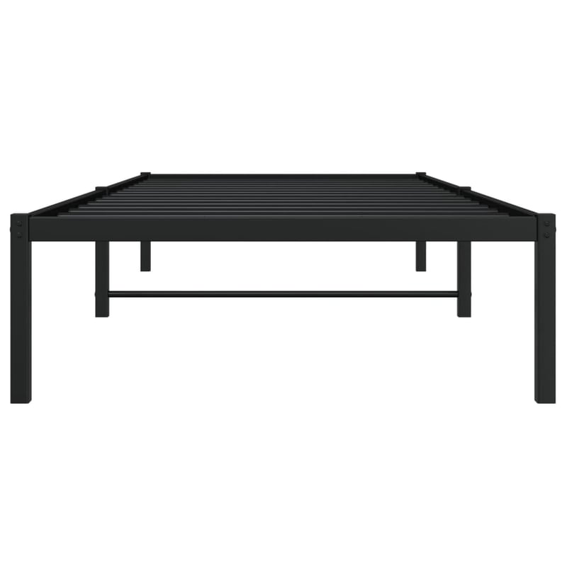 vidaXL fekete fém ágykeret 90x200 cm modern design