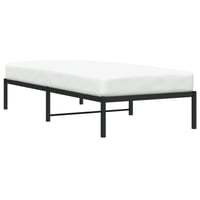 vidaXL fekete fém ágykeret 90x200 cm modern design 3