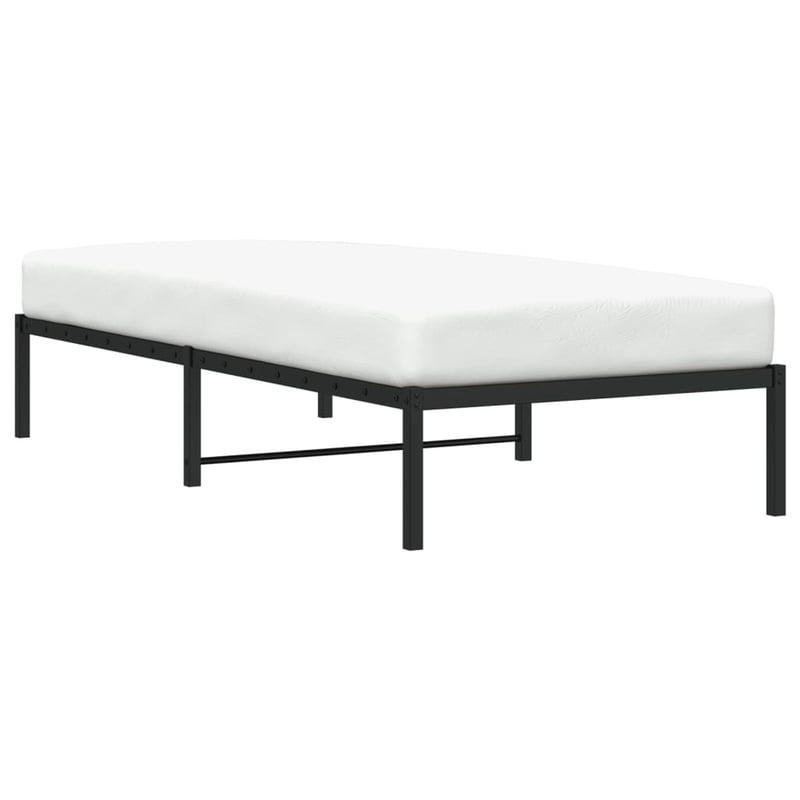 vidaXL fekete fém ágykeret 90x200 cm modern design