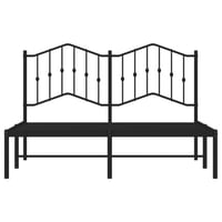 vidaXL fekete fém ágykeret fejtámlával 140x190 cm 5