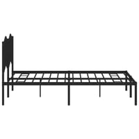 vidaXL fekete fém ágykeret fejtámlával 140x190 cm 6