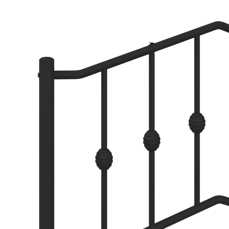 vidaXL fekete fém ágykeret fejtámlával 140x190 cm