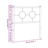 vidaXL fekete fém csere fejtámla 80 cm 7