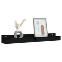 vidaXL fekete fenyőfa fali polc szett 80 cm - 2 darab 7