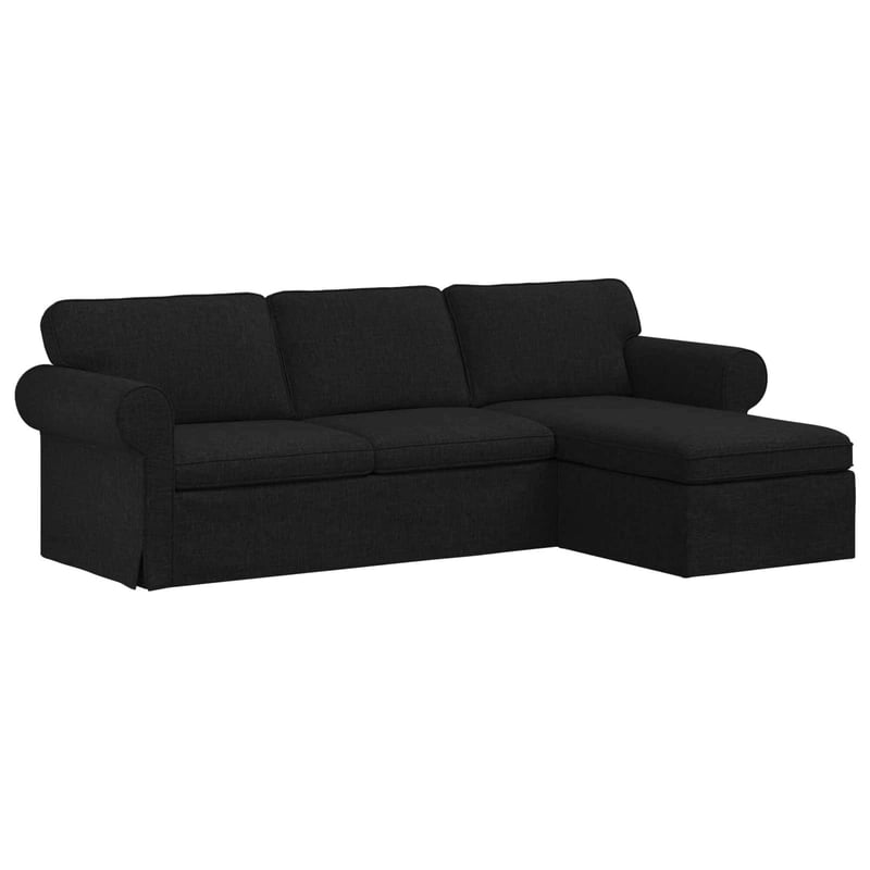 vidaXL Fekete Kanapé 245x138x80 cm Szövetből