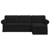 vidaXL Fekete Kanapé 245x138x80 cm Szövetből 4