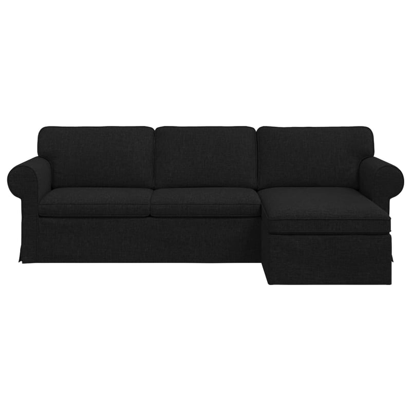 vidaXL Fekete Kanapé 245x138x80 cm Szövetből