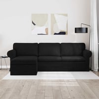 vidaXL Fekete Kanapé 245x138x80 cm Szövetből 3