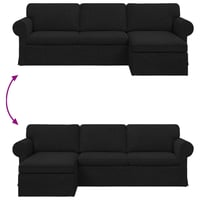 vidaXL Fekete Kanapé 245x138x80 cm Szövetből 8