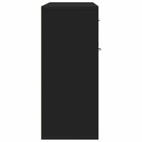 vidaXL Fekete Komód 88x30x70 cm Fa Alapanyag 7