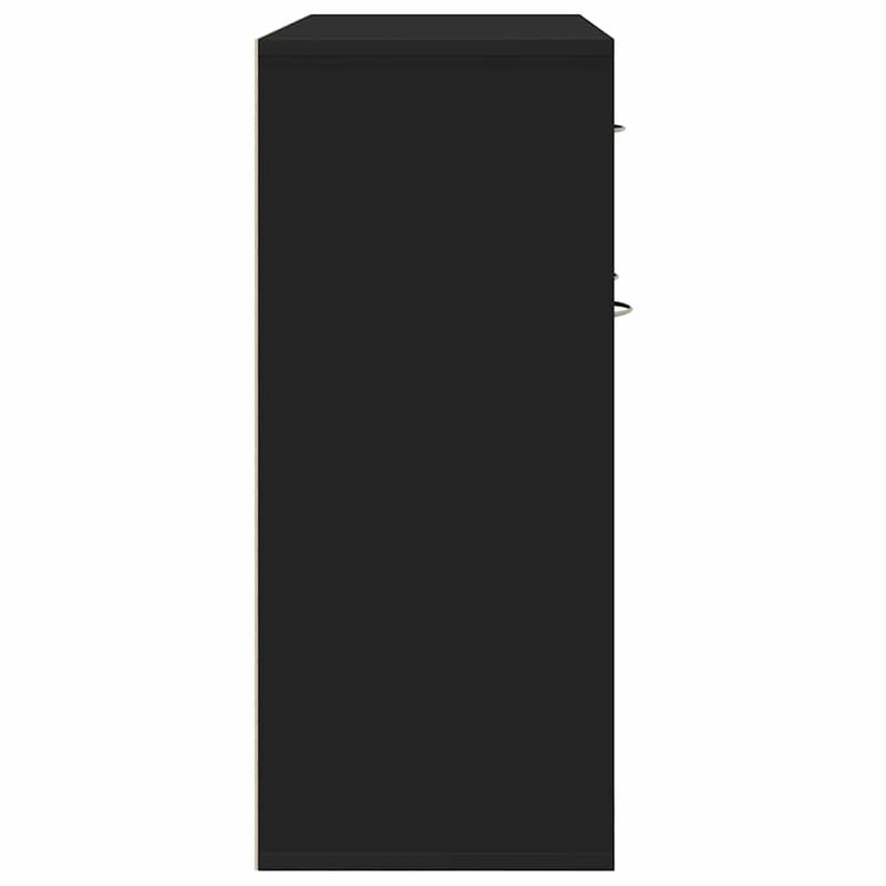 vidaXL Fekete Komód 88x30x70 cm Fa Alapanyag