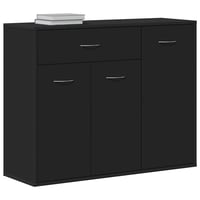 vidaXL Fekete Komód 88x30x70 cm Fa Alapanyag 4