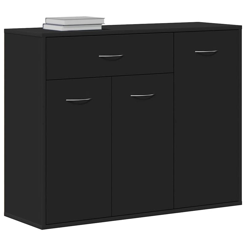 vidaXL Fekete Komód 88x30x70 cm Fa Alapanyag