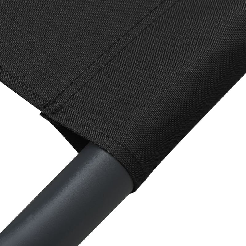 vidaXL fekete kültéri napozóágy napellenző funkcióval