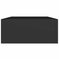 vidaXL Fekete MDF Falra Szerelhető Fiókos Polc 40x23,5x10 cm 2 db 8
