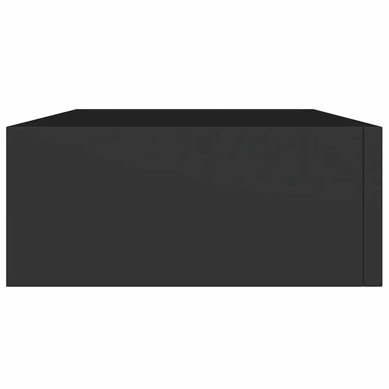 vidaXL Fekete MDF Falra Szerelhető Fiókos Polc 40x23,5x10 cm 2 db