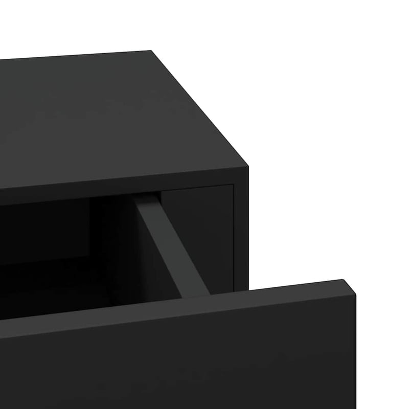 vidaXL Fekete MDF Falra Szerelhető Fiókos Polc 40x23,5x10 cm 2 db