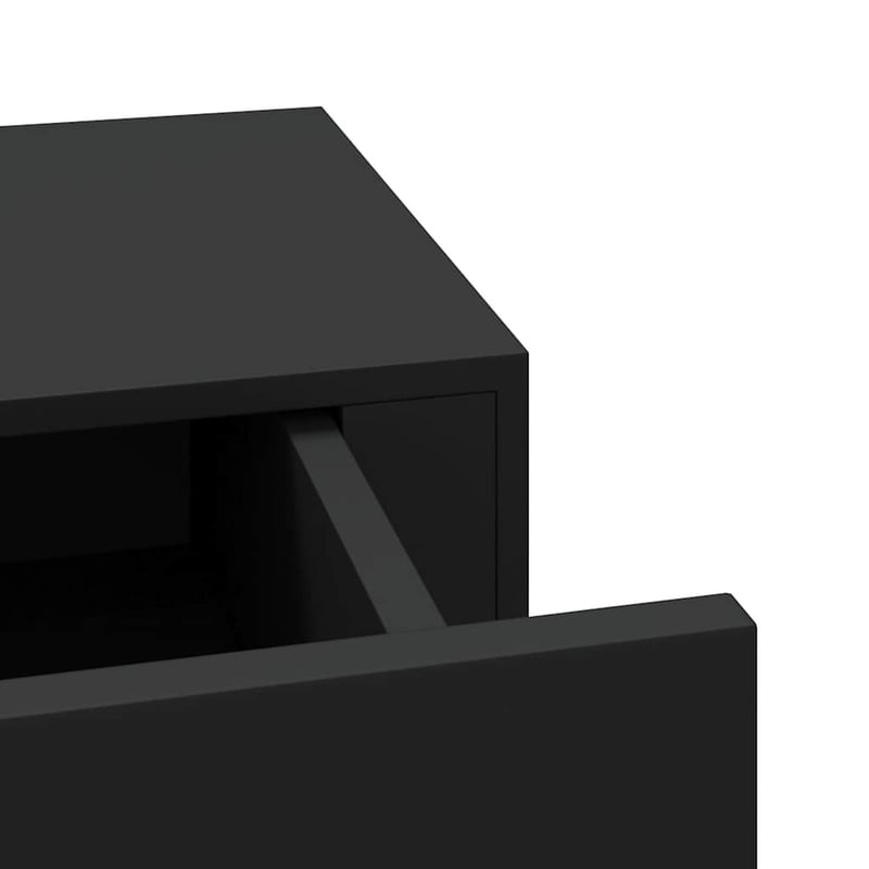 vidaXL fekete MDF falra szerelhető fiókos polc 60x23,5x10 cm
