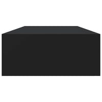 vidaXL fekete MDF falra szerelhető fiókos polc 60x23,5x10 cm 7