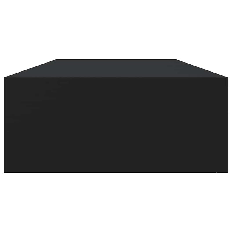 vidaXL fekete MDF falra szerelhető fiókos polc 60x23,5x10 cm
