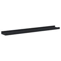 vidaXL fekete MDF szegélypolc képkeretekhez 80x9x3 cm 2 db 6
