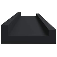 vidaXL fekete MDF szegélypolc képkeretekhez 80x9x3 cm 2 db 7