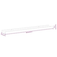 vidaXL fekete MDF szegélypolc képkeretekhez 80x9x3 cm 2 db 10