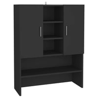 vidaXL fekete mosógépszekrény 70,5x25,5x90 cm fürdőszobai tárolóhoz 1