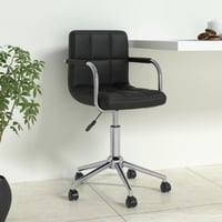 vidaXL fekete műbőr forgó irodaszék ergonomikus 2