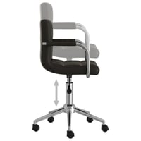 vidaXL fekete műbőr forgó irodaszék ergonomikus 6