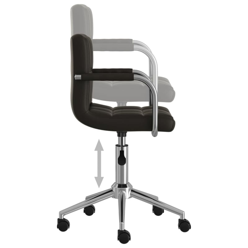 vidaXL fekete műbőr forgó irodaszék ergonomikus