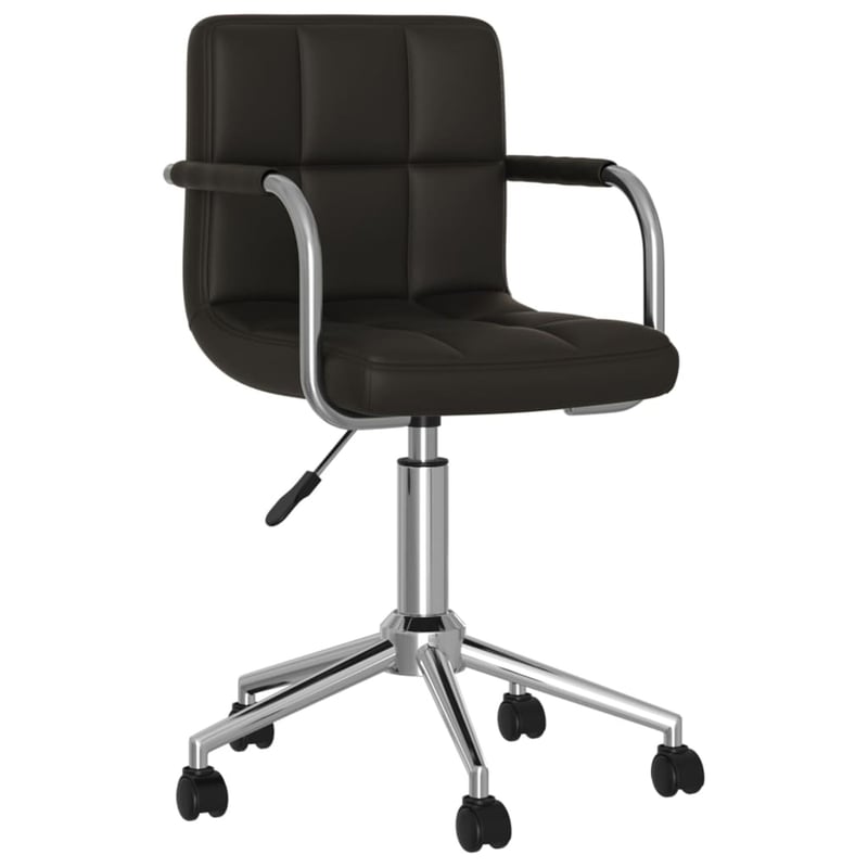 vidaXL fekete műbőr forgó irodaszék ergonomikus