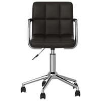 vidaXL fekete műbőr forgó irodaszék ergonomikus 3