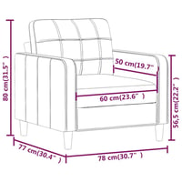 vidaXL fekete műbőr fotel 60 cm-es kanapéfotel 8