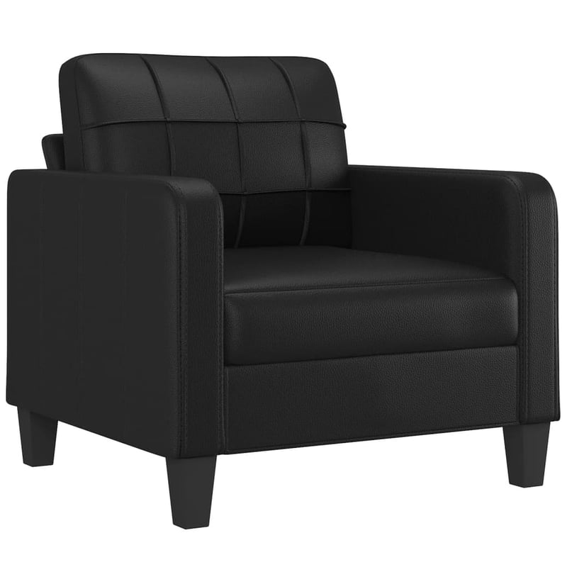 vidaXL fekete műbőr fotel 60 cm-es kanapéfotel