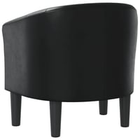 vidaXL fekete műbőr kagylófotel modern design 5