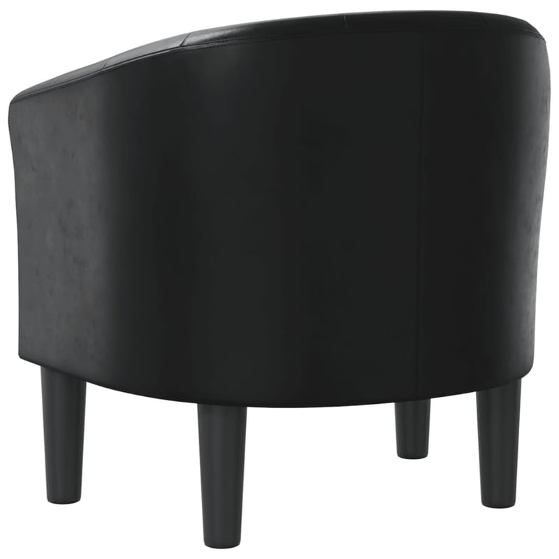 vidaXL fekete műbőr kagylófotel modern design