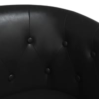 vidaXL fekete műbőr kagylófotel modern design 6