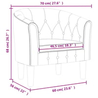 vidaXL fekete műbőr kagylófotel modern design 8