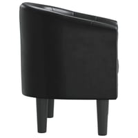 vidaXL fekete műbőr kagylófotel modern design 4