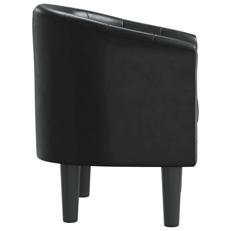 vidaXL fekete műbőr kagylófotel modern design